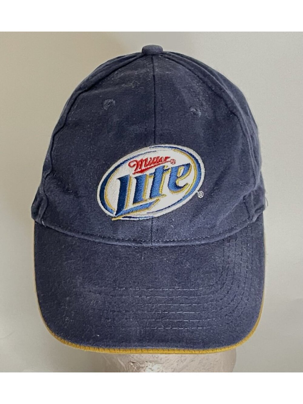 Vintage Miller Lite Beer Adjustable Hat Black Gold Underbill Acme Headwear Cap